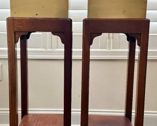 Jardiniere Pedestals with Brass Containers 