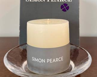 Simon Pearce Low Hurricane & Candle
