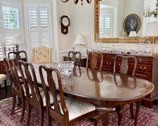 Henkel-Harris Dining Table & 8 Chairs
