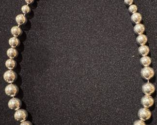 Sterling Graduated Ball Necklace