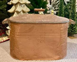 Antique Copper Wash Boiler