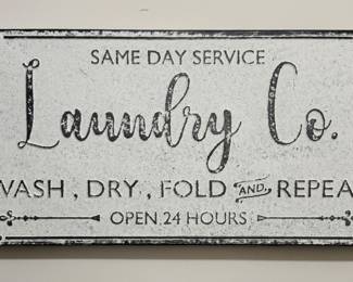 Laundry Co. Metal Wall Sign