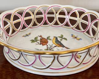 Herend Reticulated Open Basket