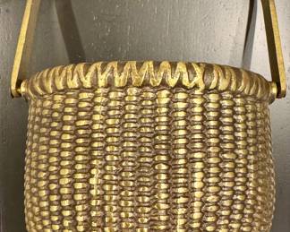 Brass Nantucket Basket Door Knocker