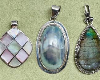 Sterling Silver & MOP Pendants