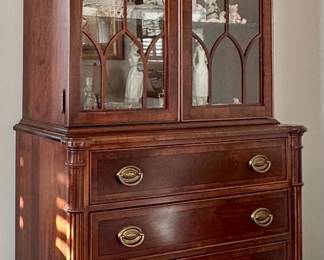 Vintage Secretary Desk with Bookcase