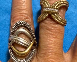 Left, Lagos Caviar Sterling and 18K: Right - Sterling Silver Judith Ripka