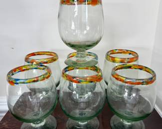 Confetti Rim Wine Glasses