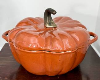 Staub Enameled Cast Iron Pumpkin Cocotte 