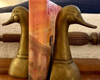 Brass Duck Bookends