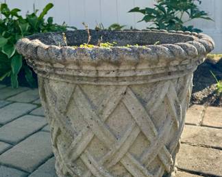 (2) Cement Planters