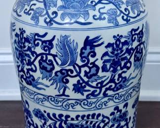 Blue & White Garden Stool