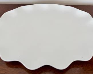 Crate & Barrel Ruffle Edge Platter