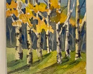 Miniature Signed Watercolor