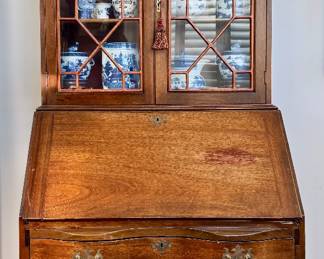 Chippendale Secretary Desk with Bookcase