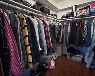 Men Clothing (Medium - Large, Size 10 Shoes) Women's Clothing (Small, Size 9.5 Shoes)