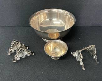 Silver-plate Bowls and Napkin Holders