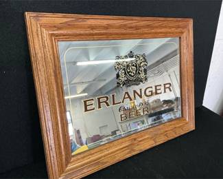 Erlanger Classic Beer Framed Mirror Sign