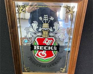 Beck's Mirrored Beer Sign
