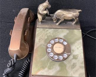 Vintage Bull & Bear Rotary Telephone