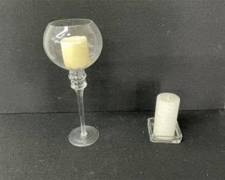 glass candle holders