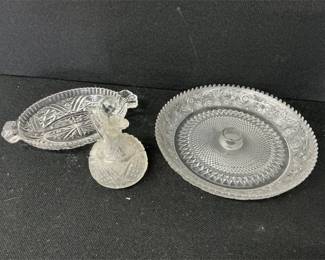 Cut glass serving pieces