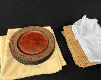 Table cloths and table chargers