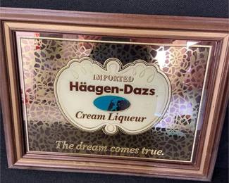 Haagen-Dazs Cream Liqueur Mirrored Sign
