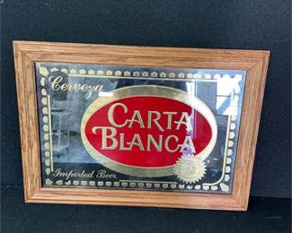 Carta Blanca Wall Mirror Sign