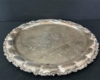 round silver tray
