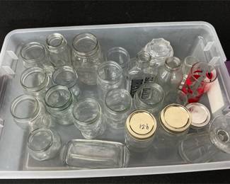 assorted glass jars