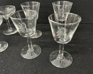 Monogrammed Cocktail Glasses