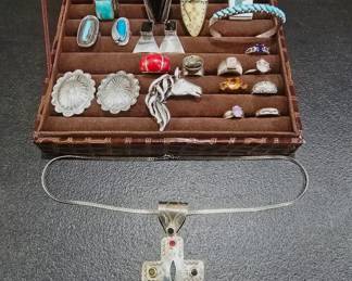 Sterling and Navajo jewelry selection