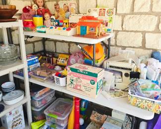 Vintage Toys from Fisher Price, Puzzles, and other kid items