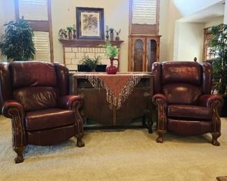 Red Leather Recliners and additional furniture