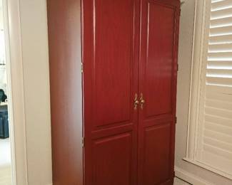 Red Desk/ Craft Cabinet