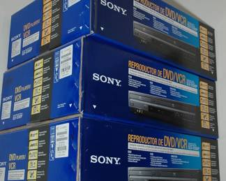 NEW IN BOX SONY DVD / VHS MACHINES