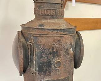 ANTIQUE PETER GRAY RAILROAD SWITCH/MARKER LANTERN 1904 PATENT