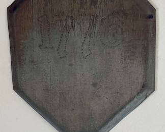 "1776" PUNCHED TIN CANDLE HOLDER
