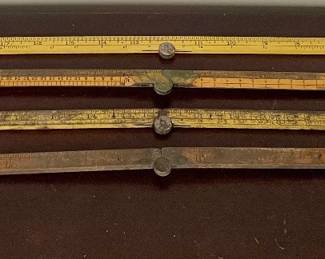 VINTAGE/ANTIQUE FOLDING CARPETER'S RULES