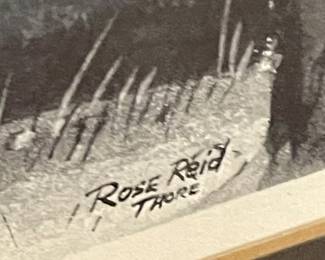 VINTAGE/ANTIQUE FRAMED, NUMBERED, SIGNED ART by ROSE REID THORE, 17/250