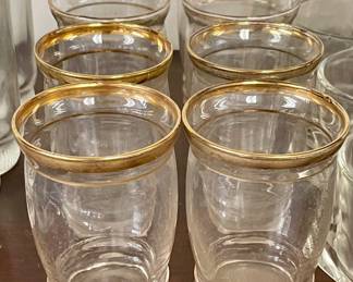 LOT/8 VINTAGE JUICE GLASSES