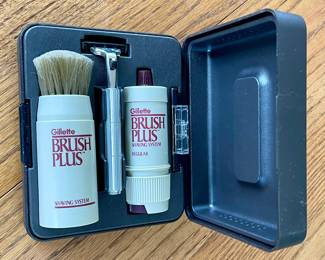 Vintage Gillette Brush Razor Set