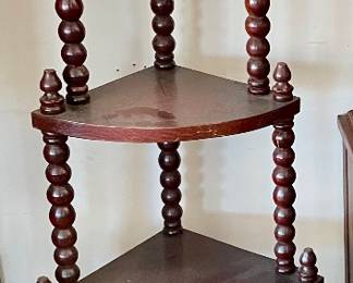 VINTAGE SPINDLE CORNER SHELF
