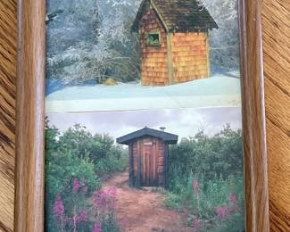 FRAMED OUTHOUSE/PRIVY SCENES