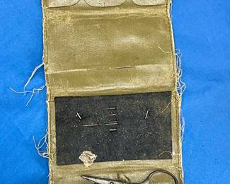 Vntage WWII-Era U.S. Military Canvas Sewing Kit Pouch