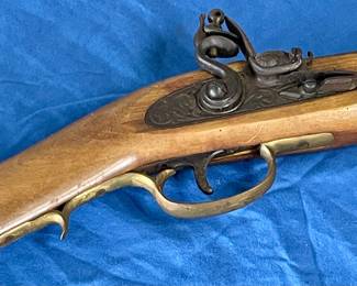 MODERN REPRODUCTION KENTUCKY-STYLE FLINT LOCK LONG RIFLE, .45 BLACK POWDER ONLY, ULTRA-HI CORP. by MIROKU in JAPAN