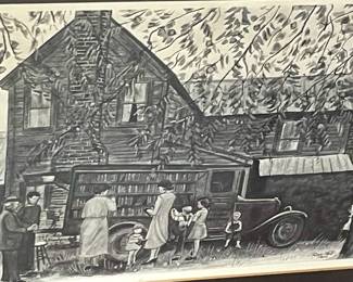 VINTAGE/ANTIQUE FRAMED, NUMBERED, SIGNED ART by ROSE REID THORE, 17/250