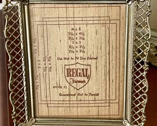 SMALL ANTIQUE METAL LACE FRAME