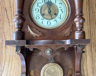 Antique Wall Clock AS-IS